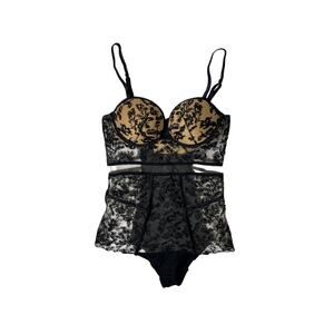 1-60 LA PERLA NWT Women's Bodysuit Lingerie Lace Black Size 38C